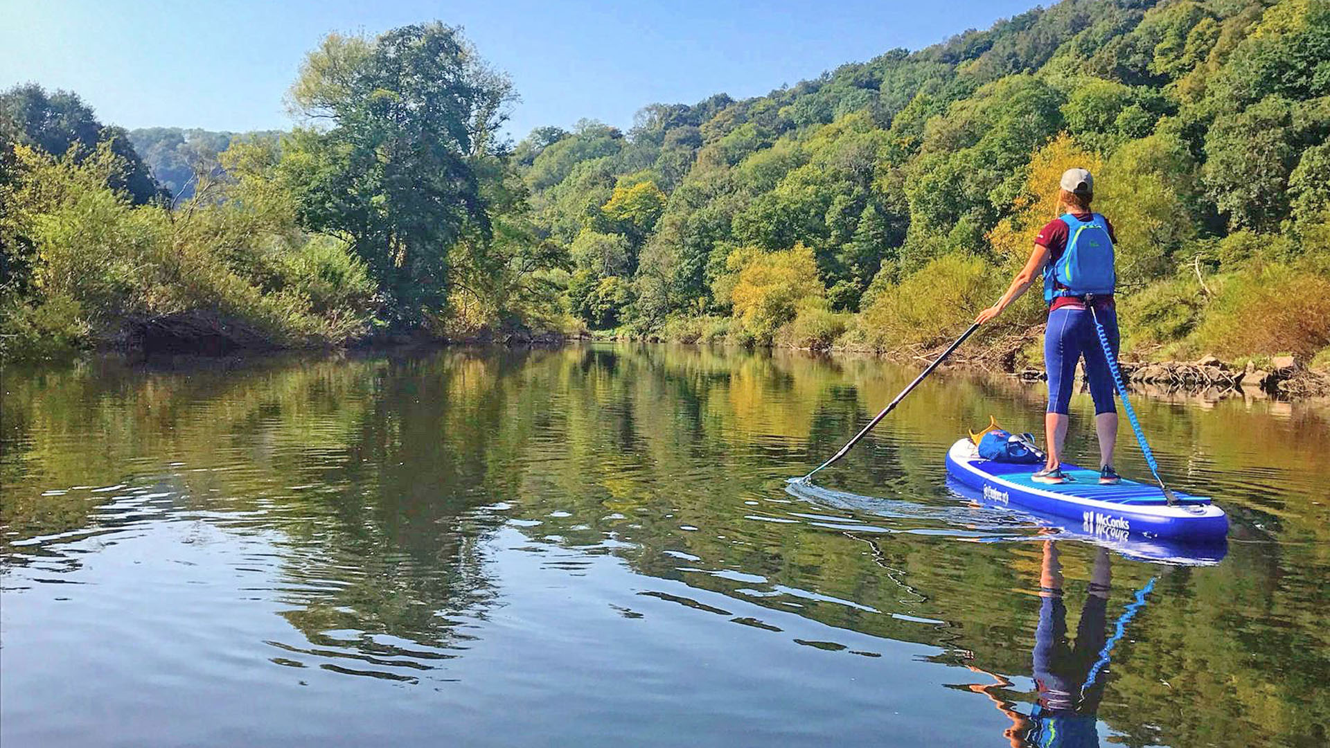 Paddleboarding in Wye Valley